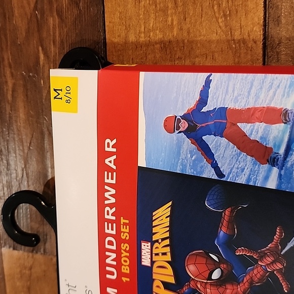 ClimateRight by Cuddl Duds Spiderman Boys Thermal Set Size Medium 8/10 - Picture 5 of 11